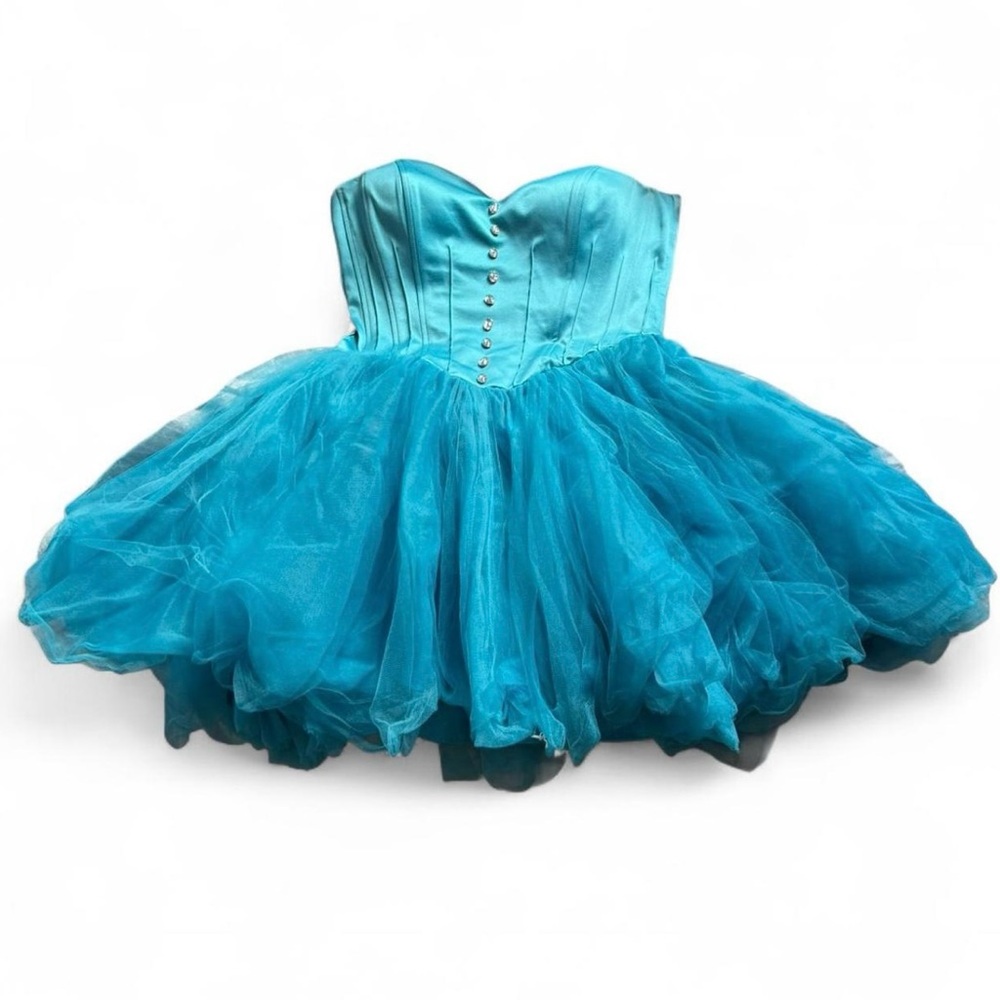 Fabulous Betsey Johnson Teal Tutu Corset Dress ✨
